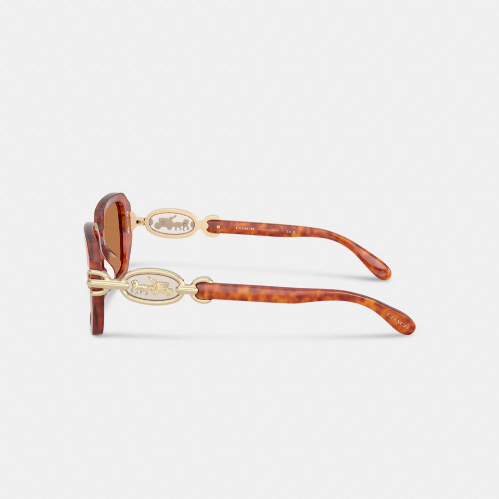 Coach Horse And Carriage Rectangle Sunglasses