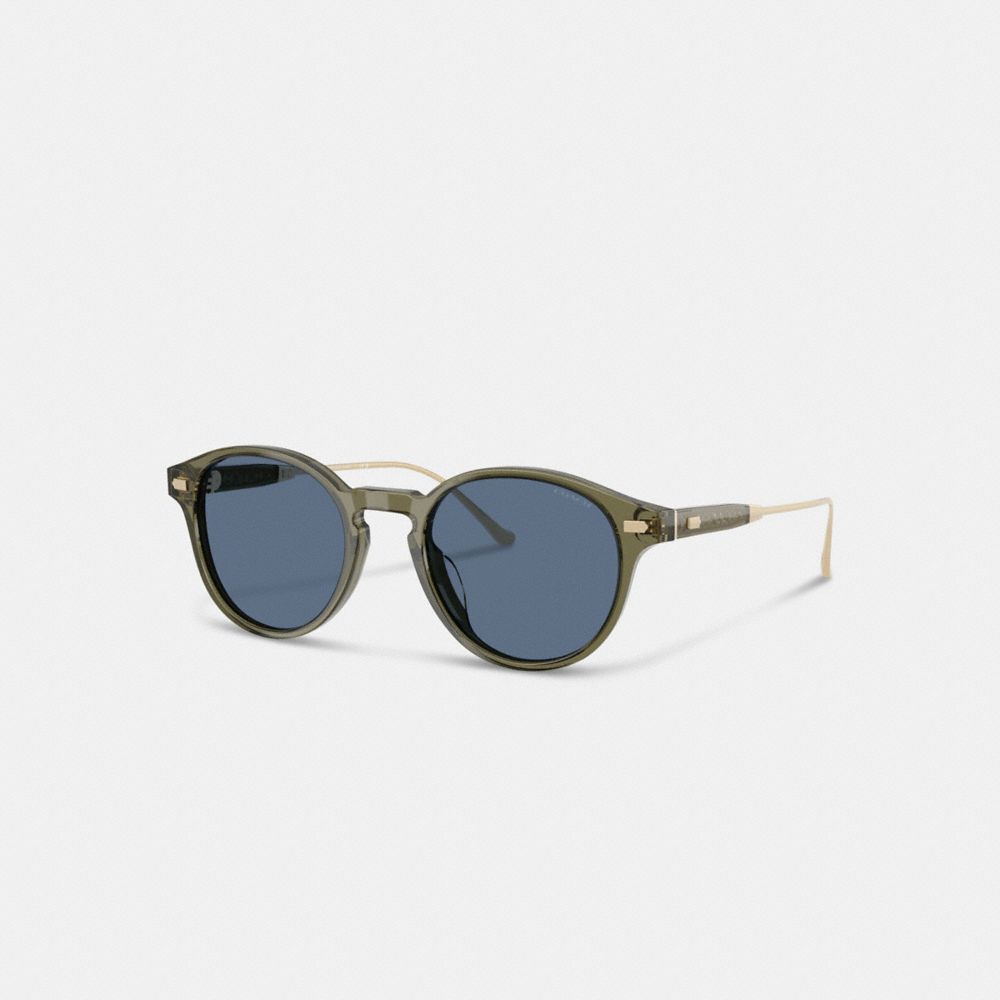 COACH®,Signature Round Sunglasses,,Front View