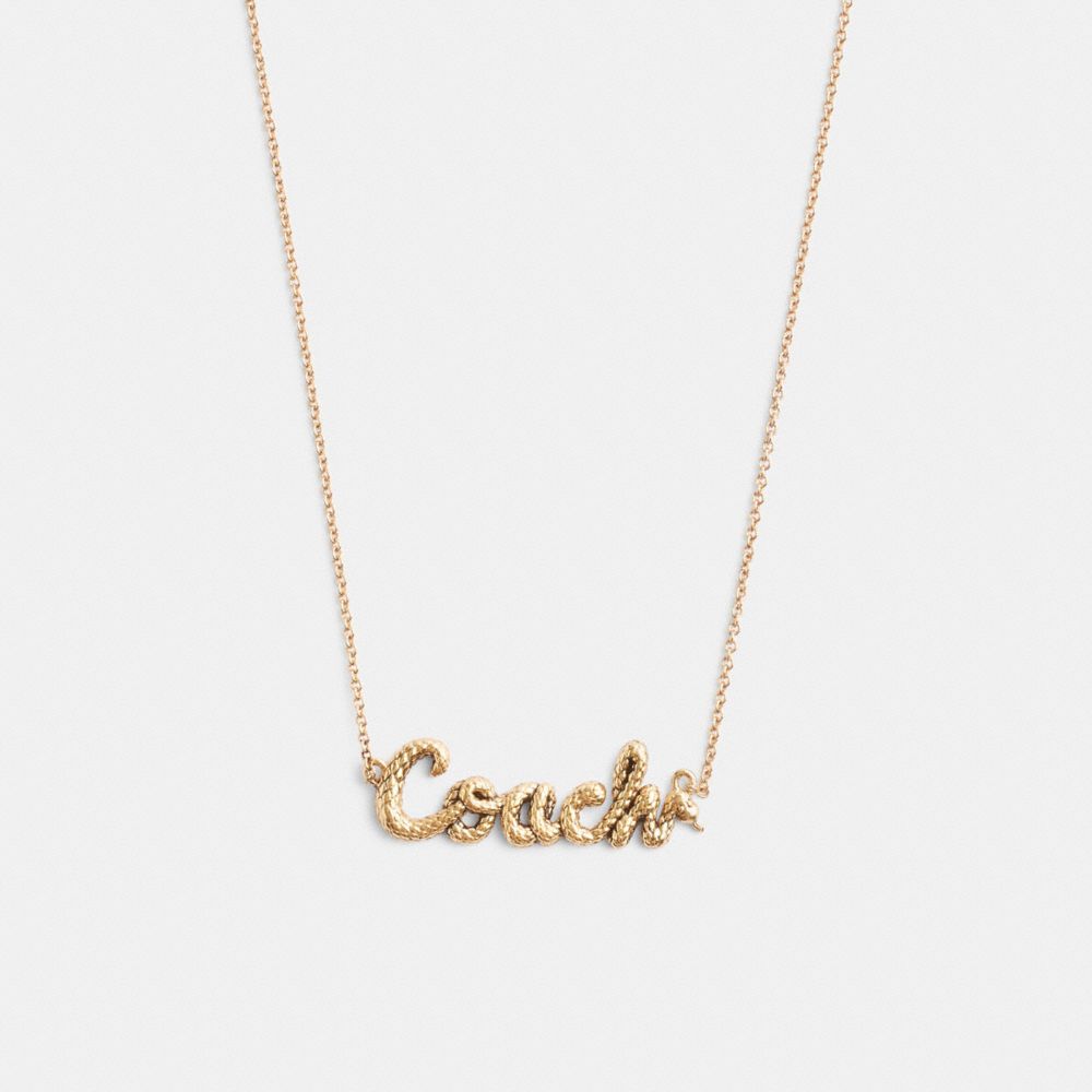 COACH® | New Year Coach Snake Script Necklace