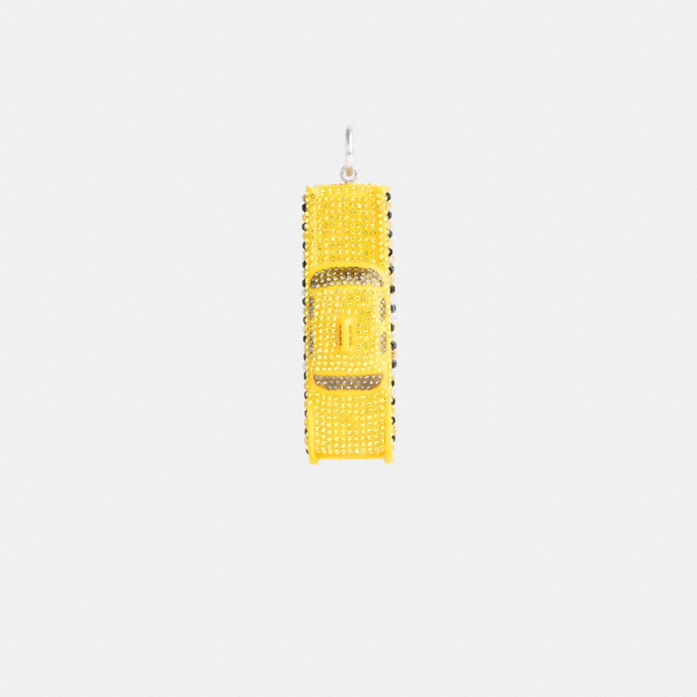 COACH®,Pavé Taxi Cab Single Earring,Single,Resin,Enamel,Glass,Crystal,Novelty Embellishment,Gem Embellishment,3D Embellish...,Multi Color,Front View