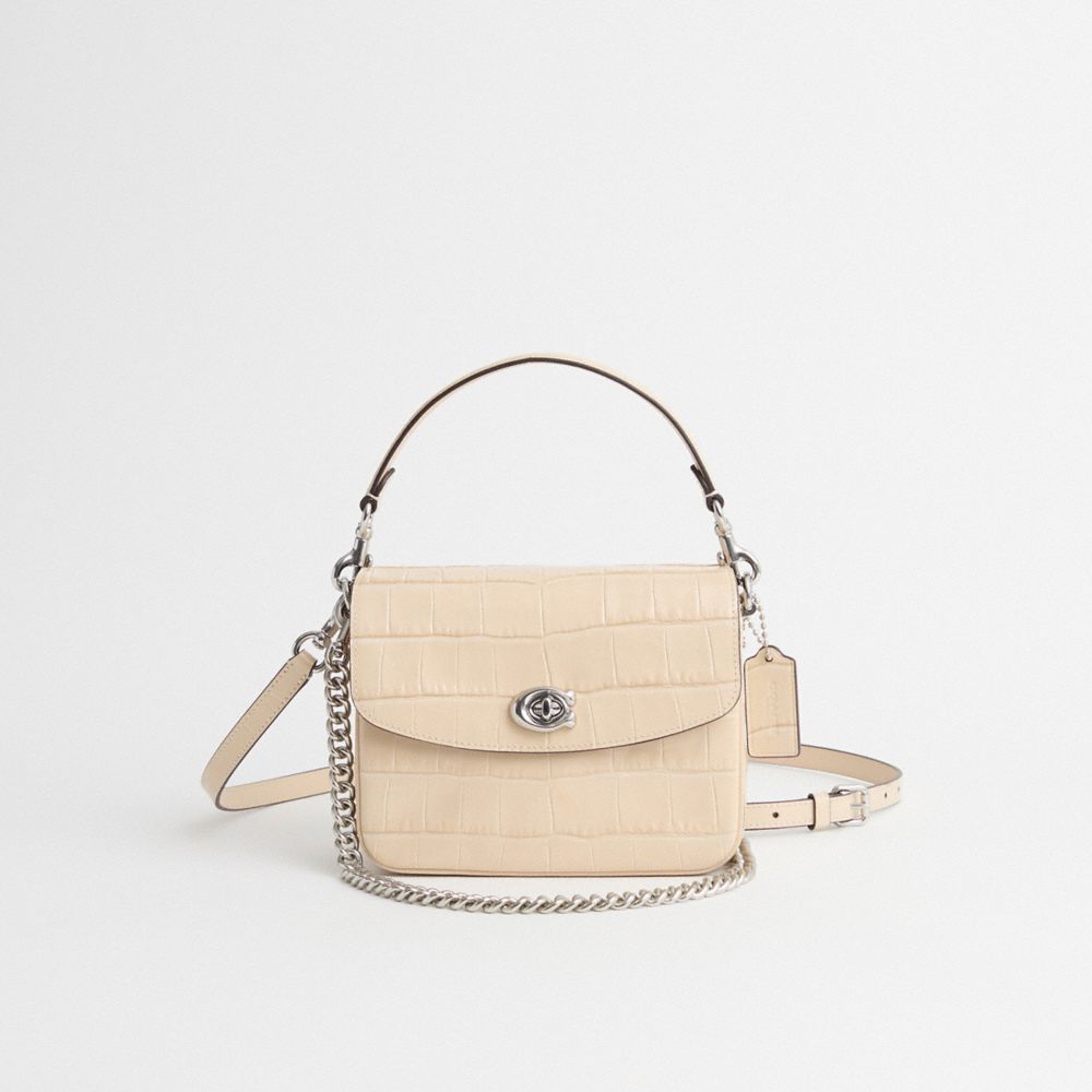 COACH®,Restored Cassie Crossbody Bag 19,Cream,Front View