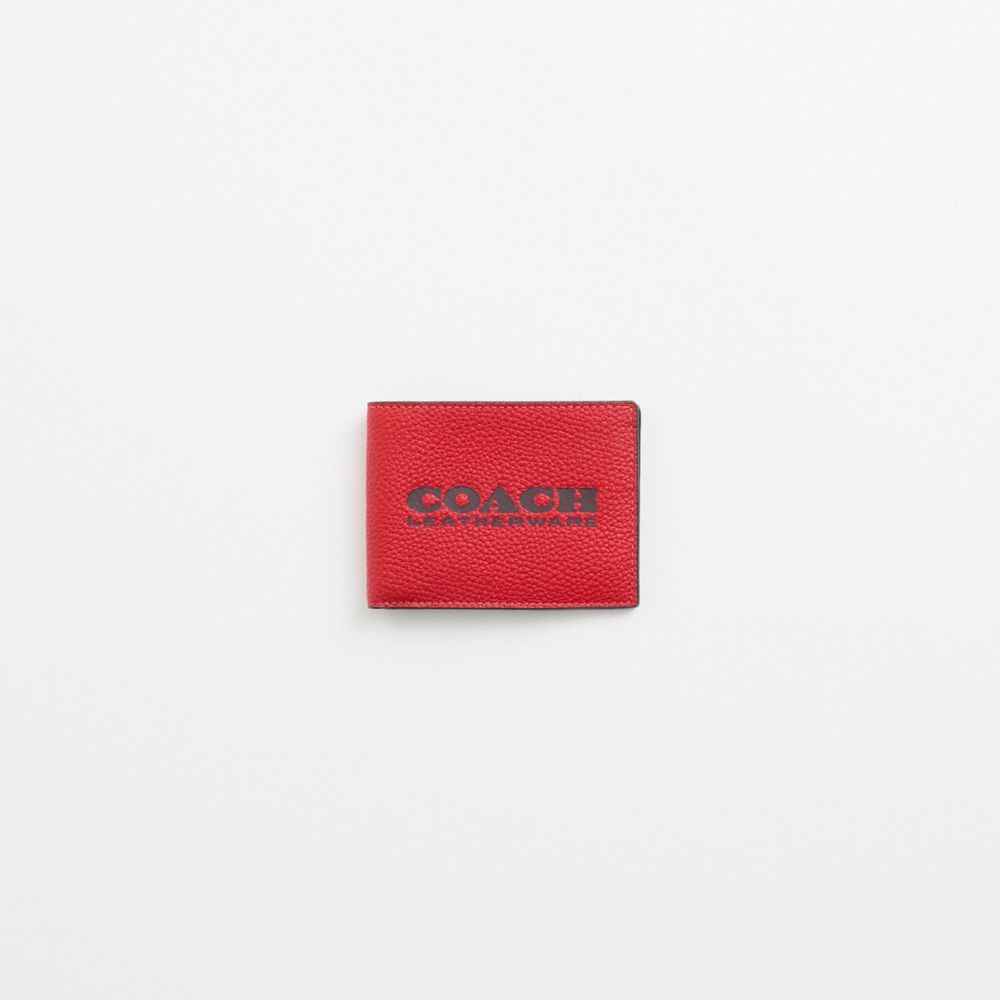 COACH®,Restored Slim Billfold Wallet,Bi Fold,Embossed,Logo,Casual,,Front View