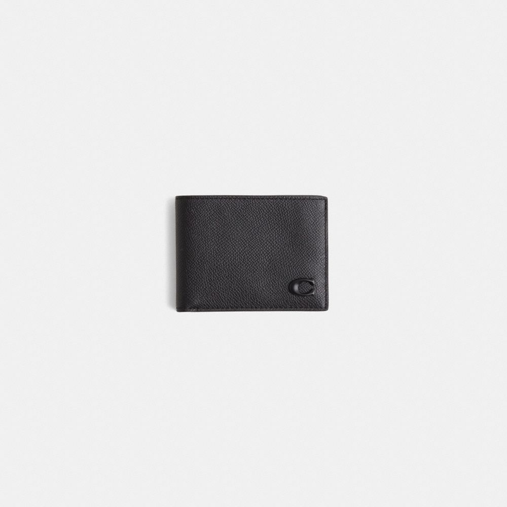 COACH®,Restored Slim Billfold Wallet,Bi Fold,Metal,Logo,Casual,,Front View