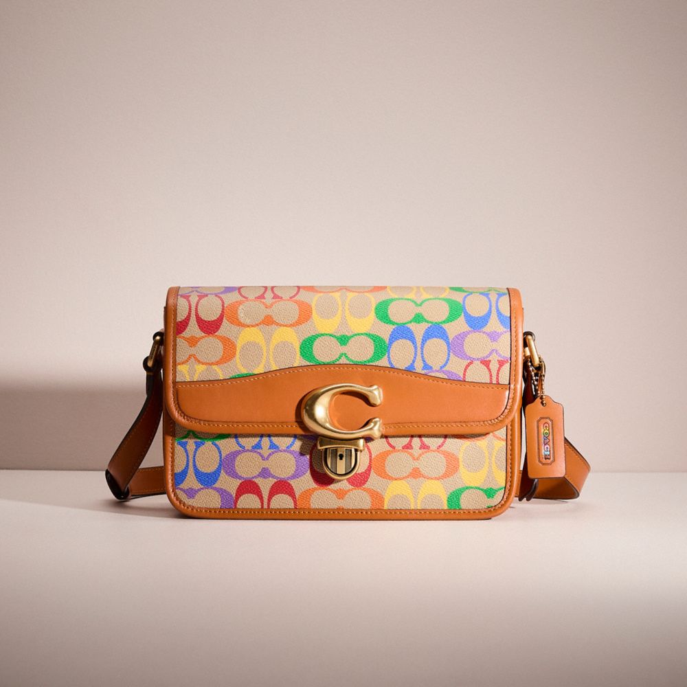 Restored Studio Shoulder Bag In Rainbow Signature Canvas | COACH®