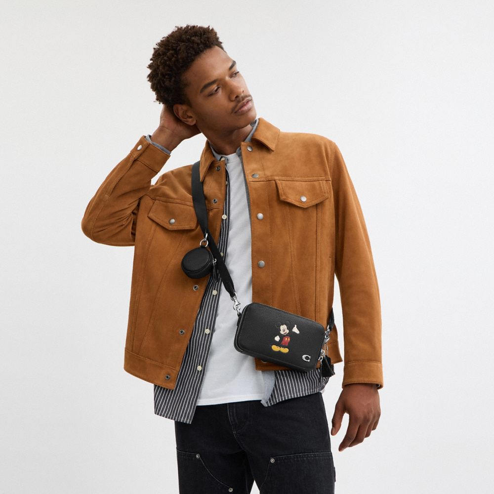 COACH DISNEY X COACH CHARTER SLIM CROSSBODY BAG WITH MICKEY MOUSE 