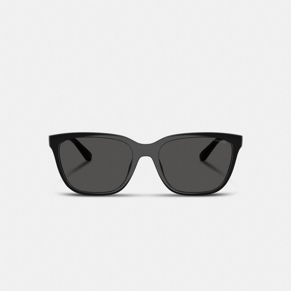 Coach Quilted Refined Square Sunglasses In Black