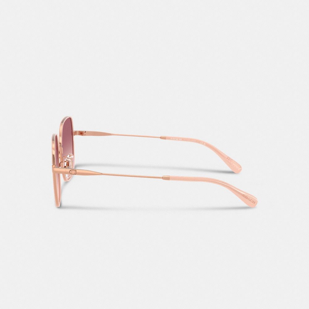 Coach Metal Thin Square Sunglasses In Purple Gradient