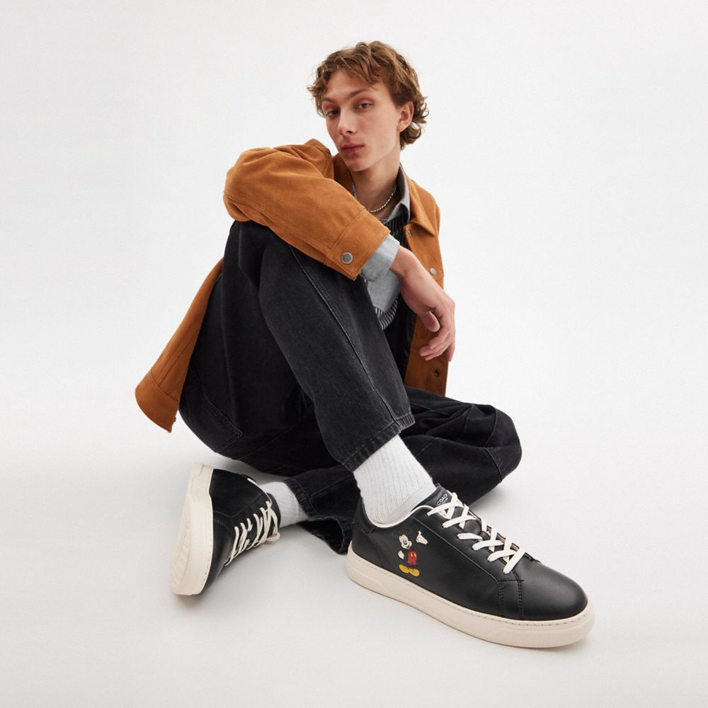 Coach Disney X  High Line Sneaker With Mickey Mouse In Black