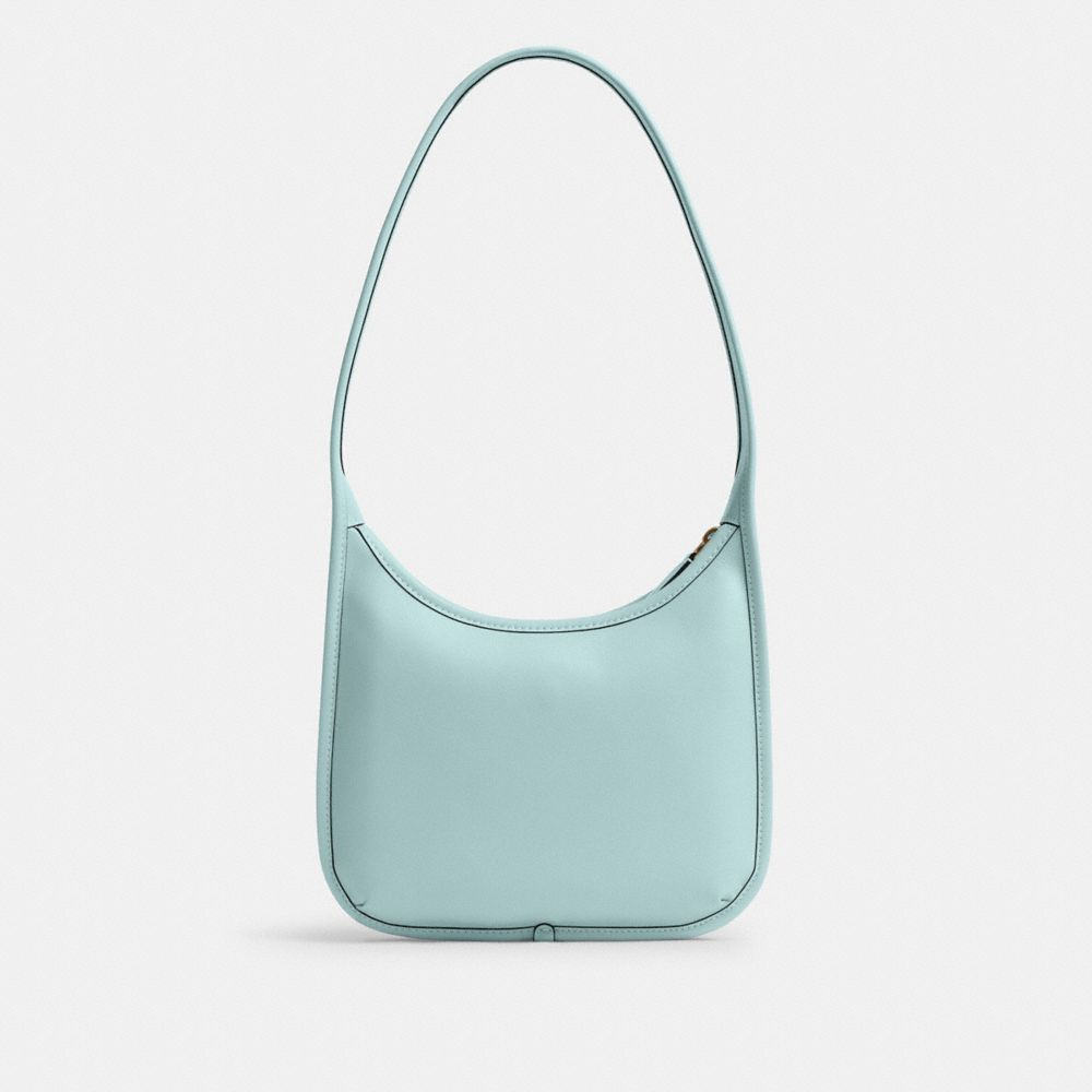 Coach Curve Zip Bag In Brass/light Blue