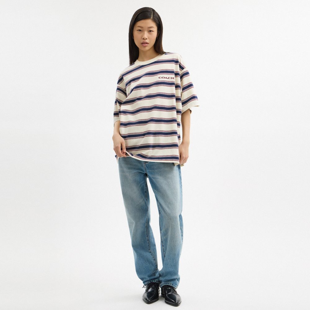 Coach Relaxed Striped T Shirt