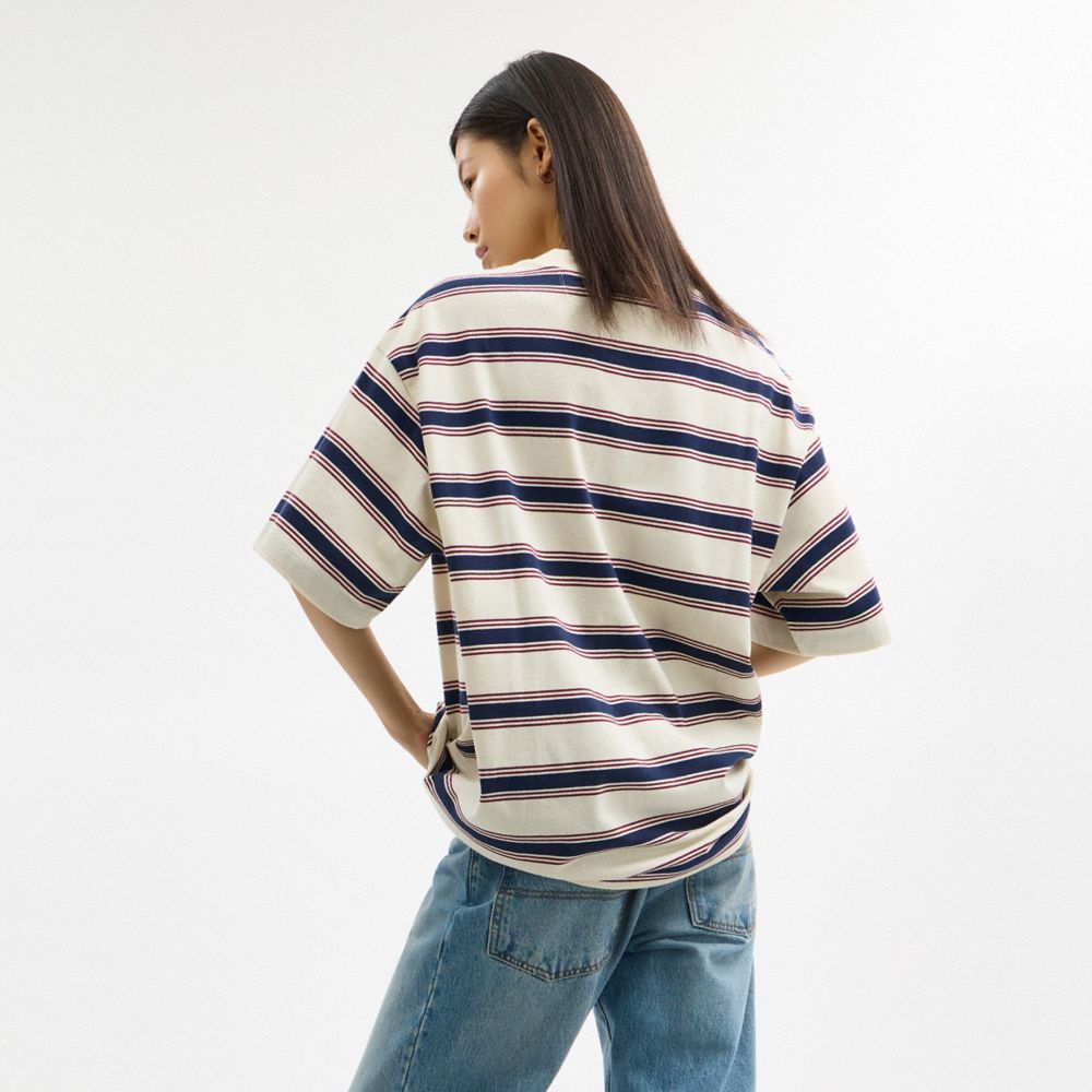 Coach Relaxed Striped T Shirt