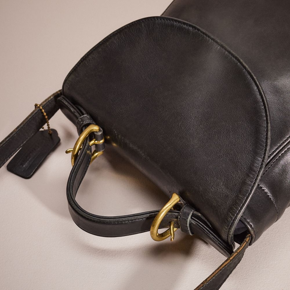 COACH®,Vintage Soho Handle Bag,Leather,Satchel,Embossed,Logo,Casual,Black,Closer View