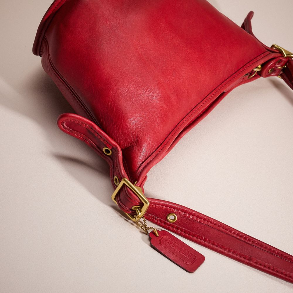 COACH®,Vintage Small Bucket Bag,Red,Closer View