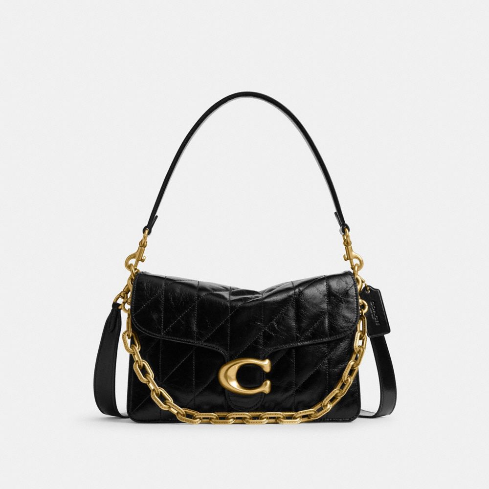 Coach Chain Tabby Shoulder Bag With Quilting In Multi