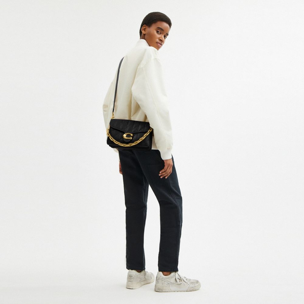 Coach Chain Tabby Shoulder Bag With Quilting In Multi