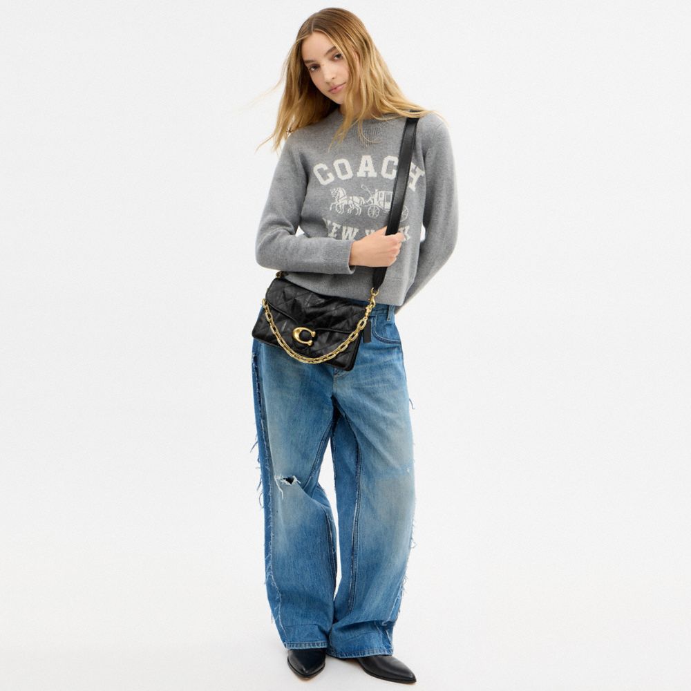 Женские сумки Coach Chain Tabby Shoulder Bag With Quilting — фото 7
