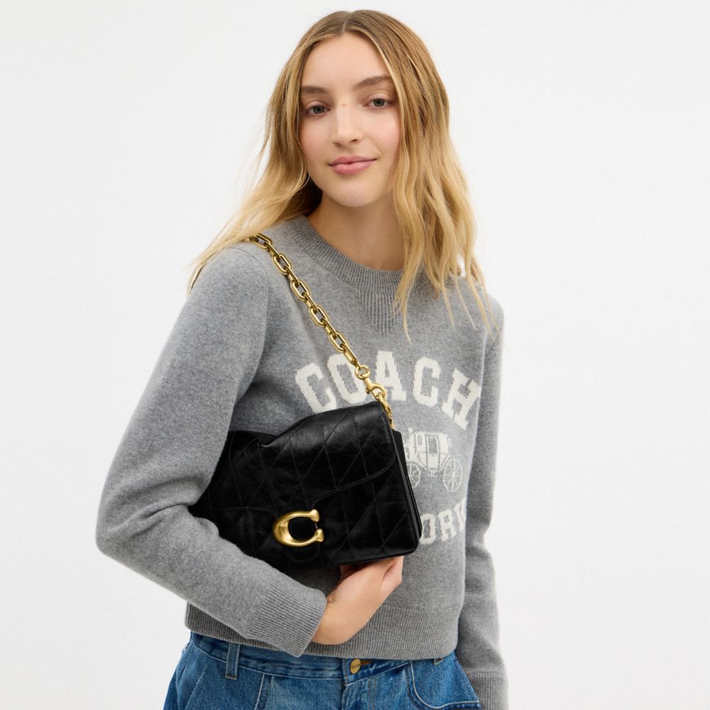 Женские сумки Coach Chain Tabby Shoulder Bag With Quilting — фото 9