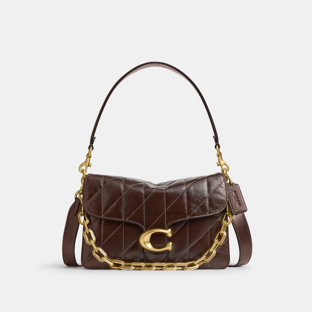 Coach Chain Tabby Shoulder Bag With Quilting In Multi