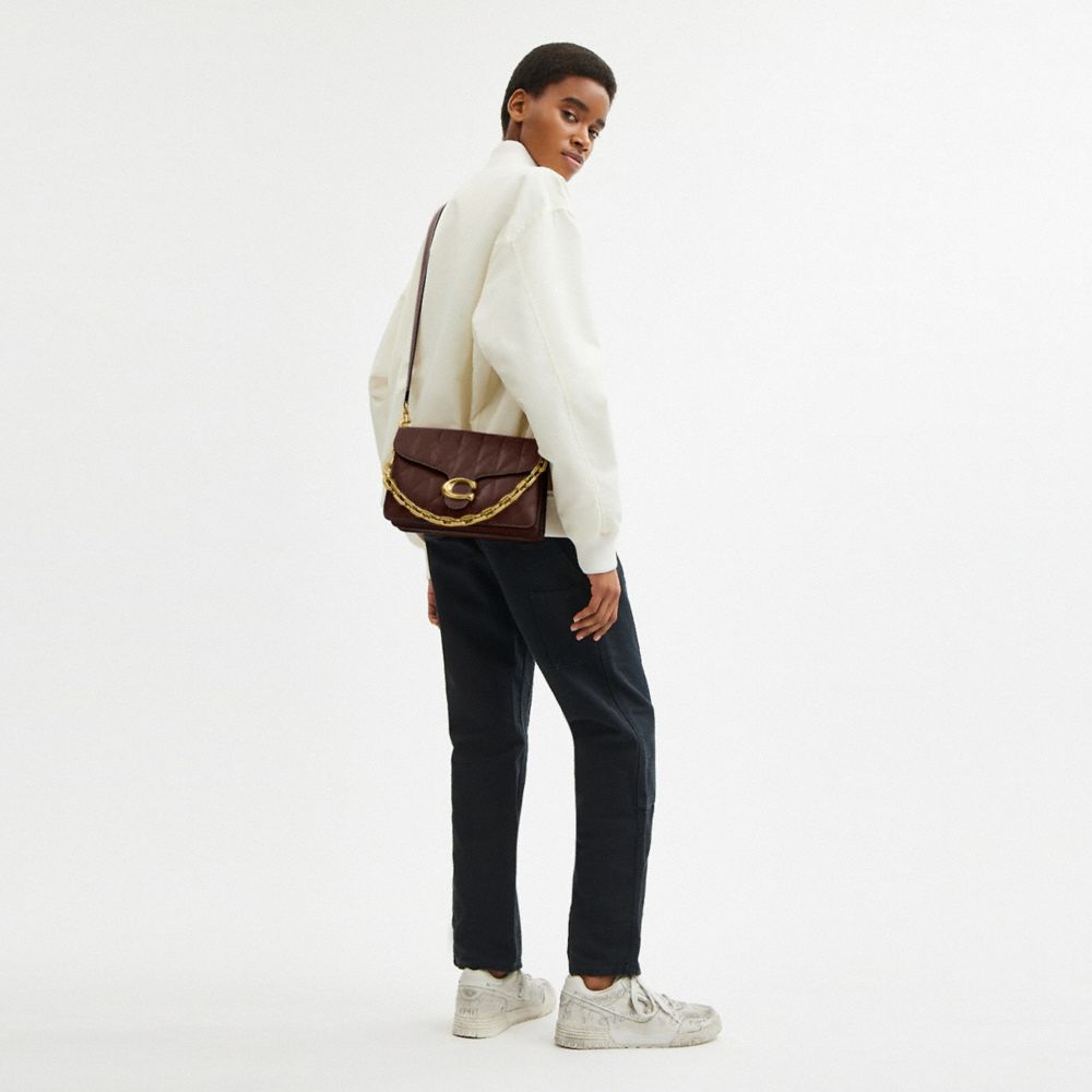 Coach Chain Tabby Shoulder Bag With Quilting In Multi