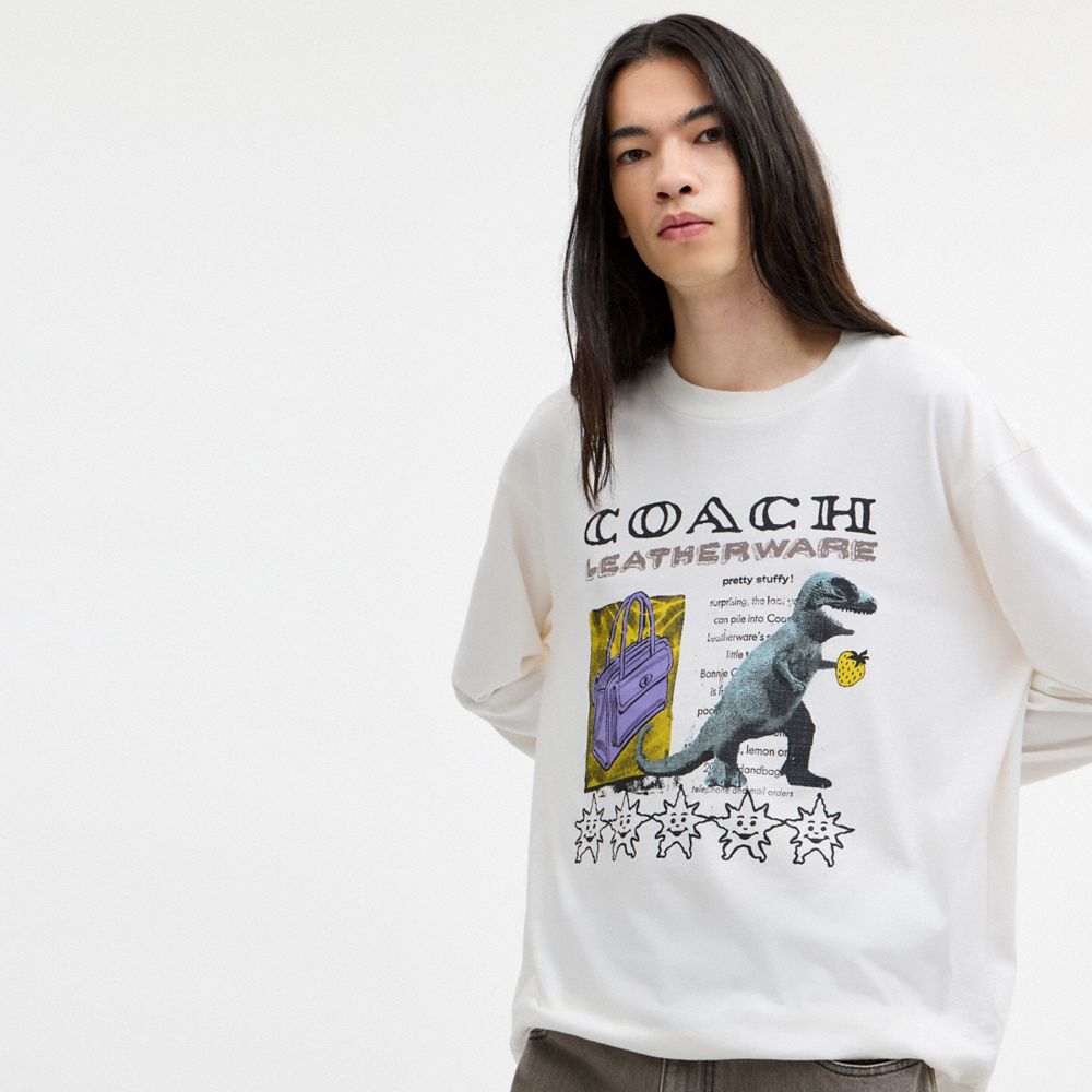 レザーウェア コラージュ リラックスド ロング スリーブ Tシャツ 2