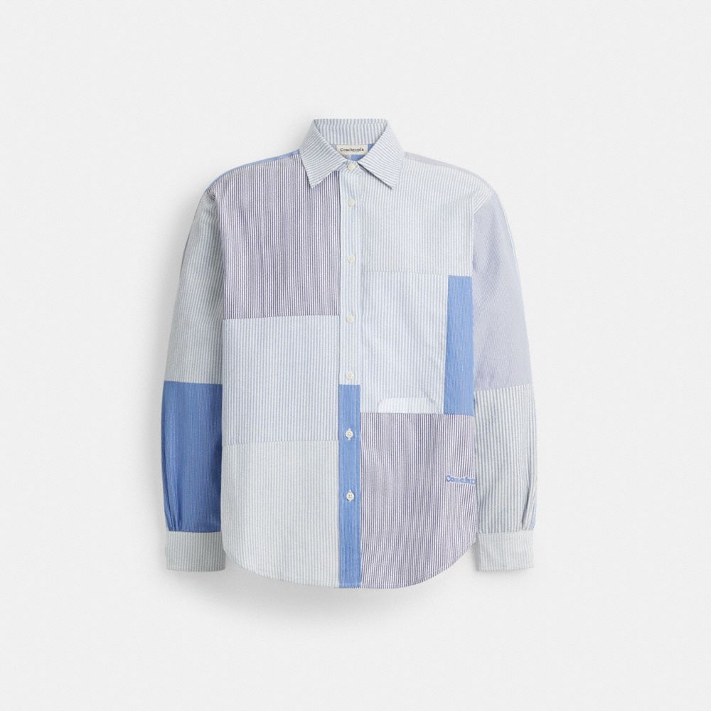 Coach Patchwork Striped Shirt
