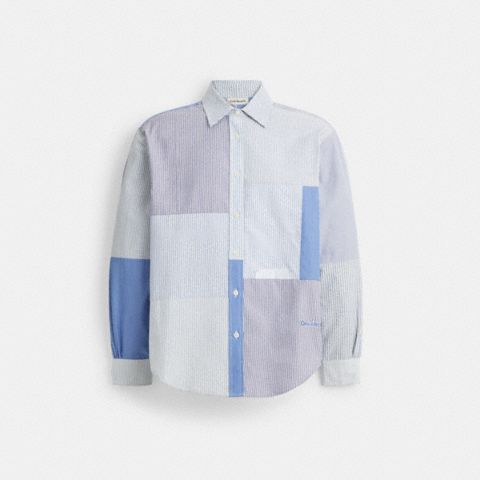 Рубашки Coach Patchwork Striped Shirt