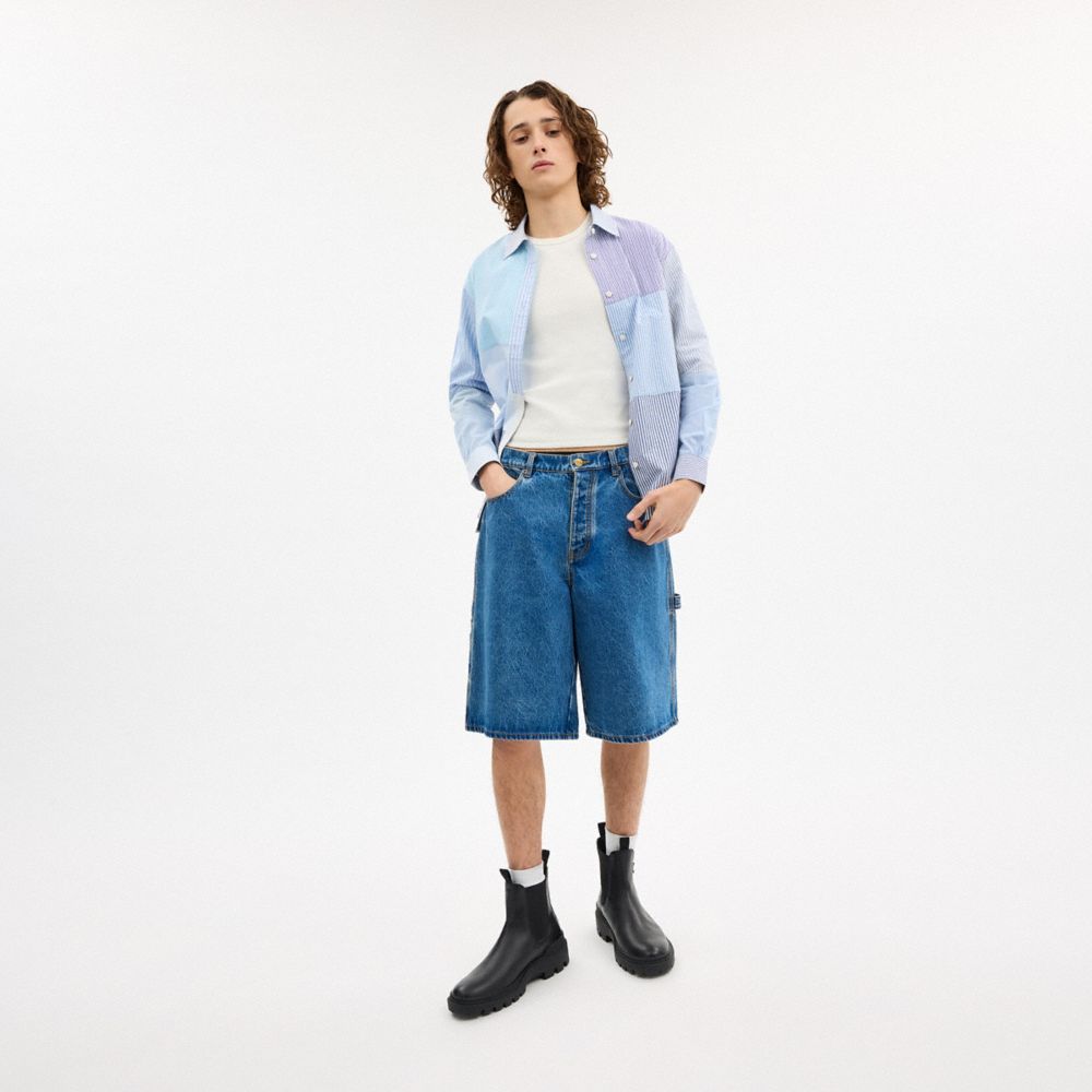 Рубашки Coach Patchwork Striped Shirt — фото 4