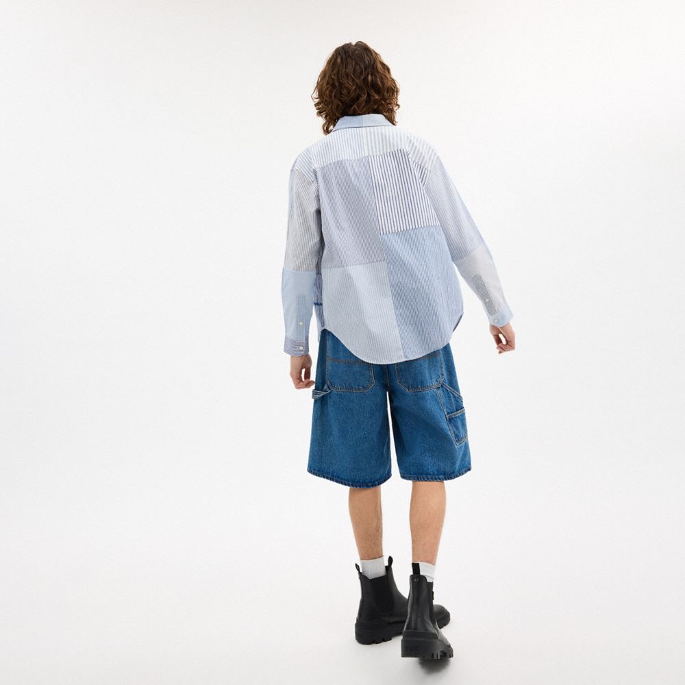 Рубашки Coach Patchwork Striped Shirt — фото 5