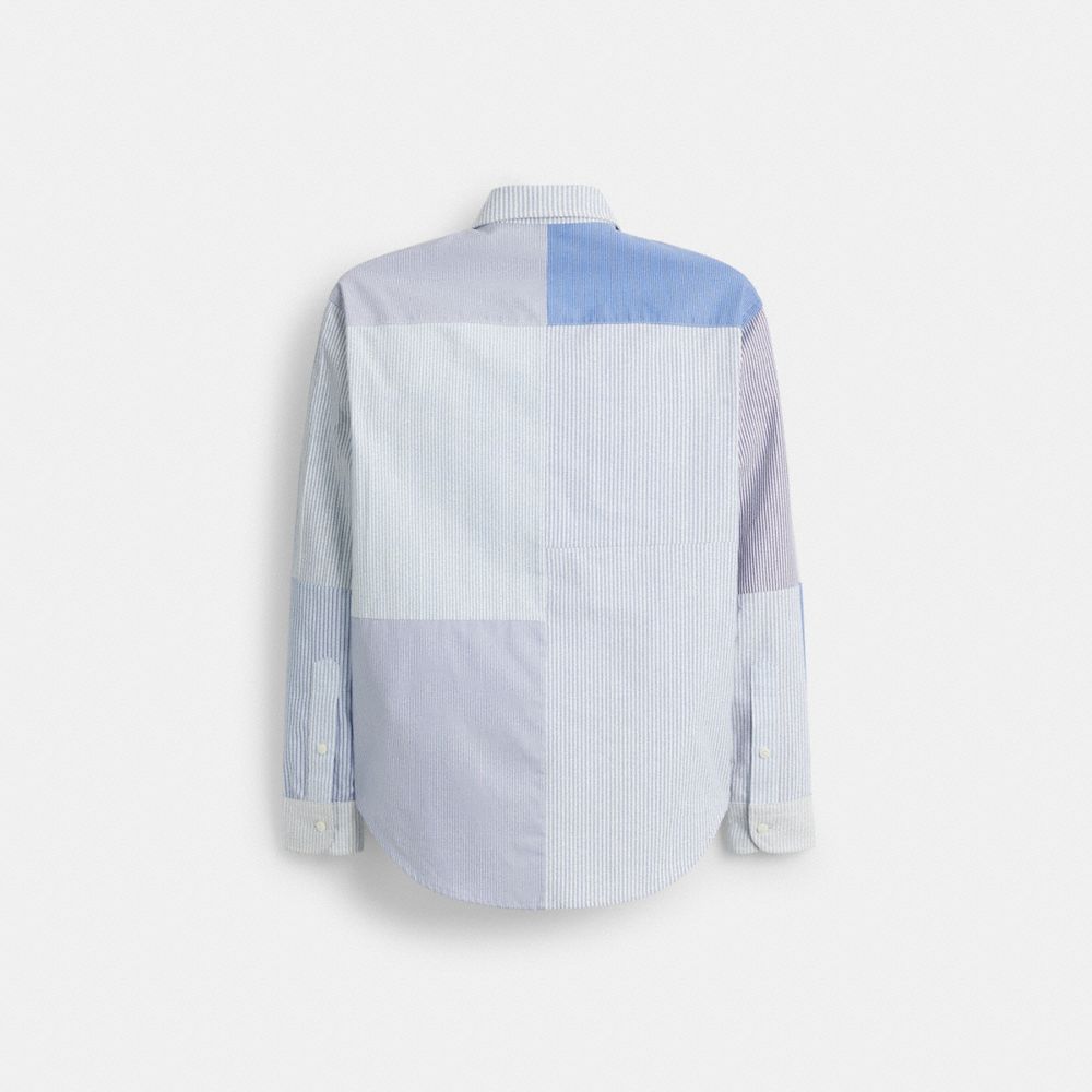 Рубашки Coach Patchwork Striped Shirt — фото 2