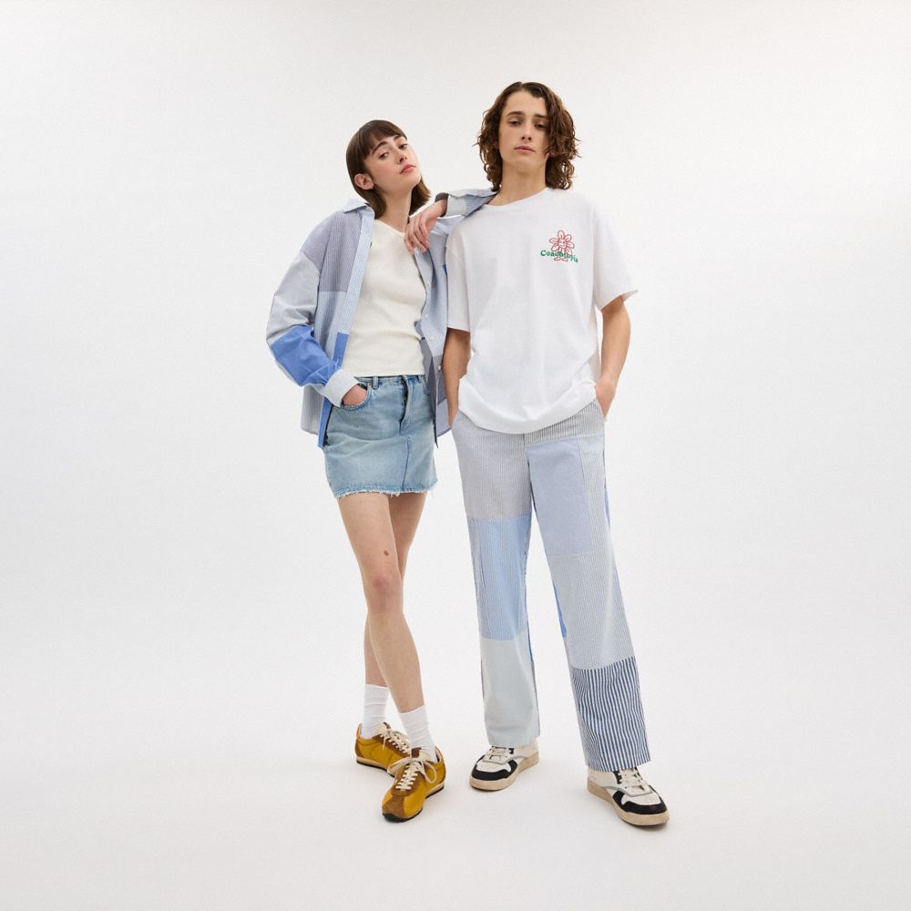 Брюки Coach Patchwork Striped Pants — фото 2
