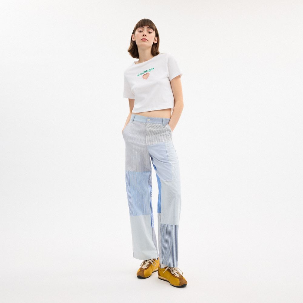 Брюки Coach Patchwork Striped Pants — фото 3