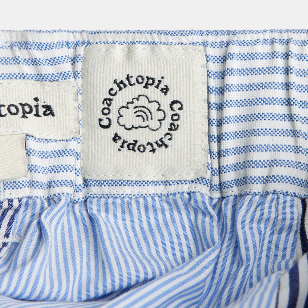 COACH®,Patchwork Striped Pants,