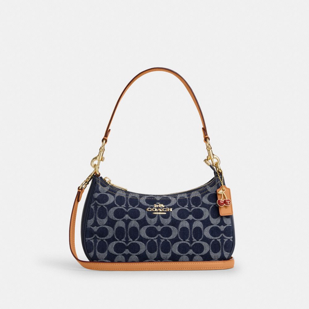 COACH®,Or/Denim Or/Naturel,Front View