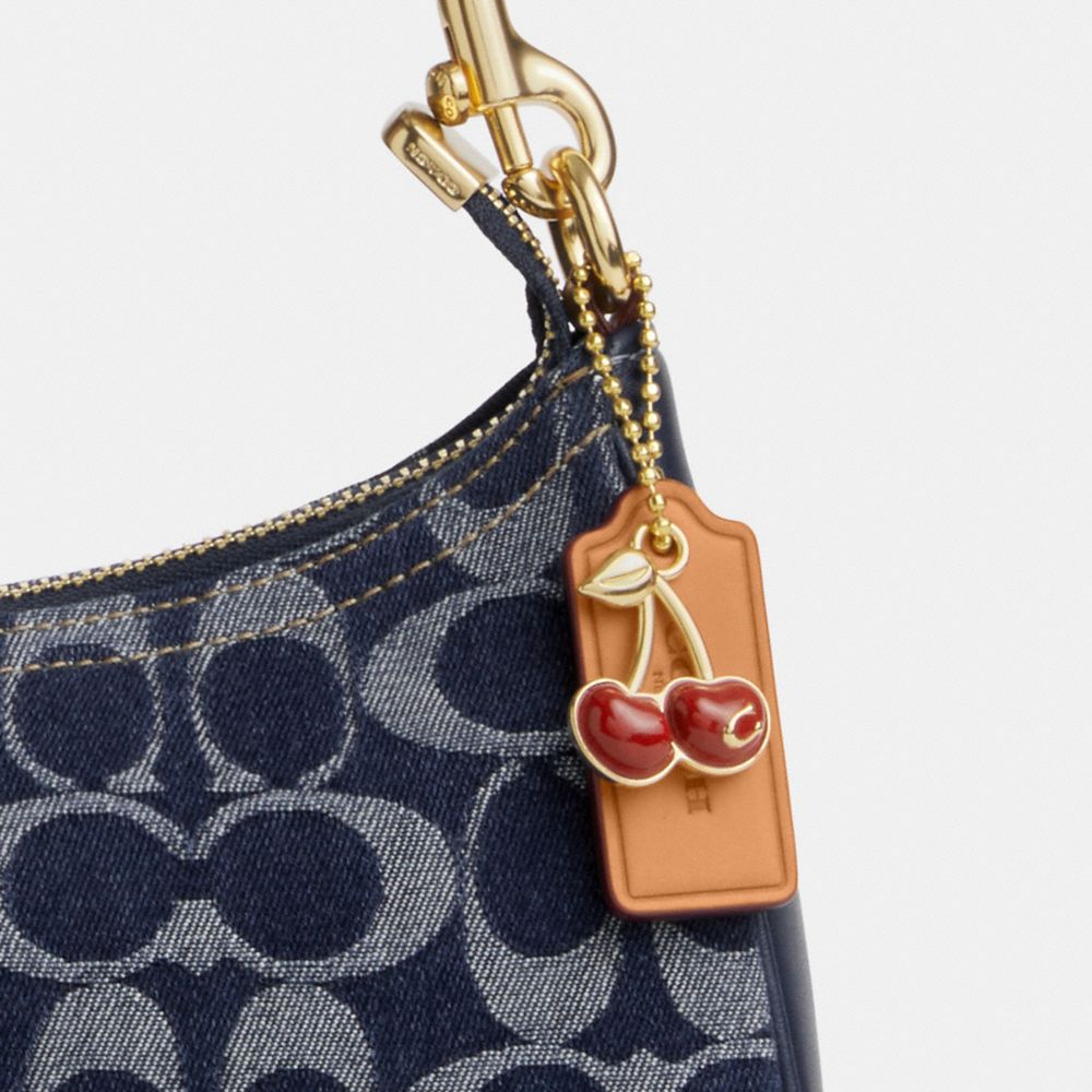 COACH®,Teri Shoulder Bag In Signature Denim,Cotton,Denim,Shoulder Bag,Metal,Casual,Multi Color,Closer View