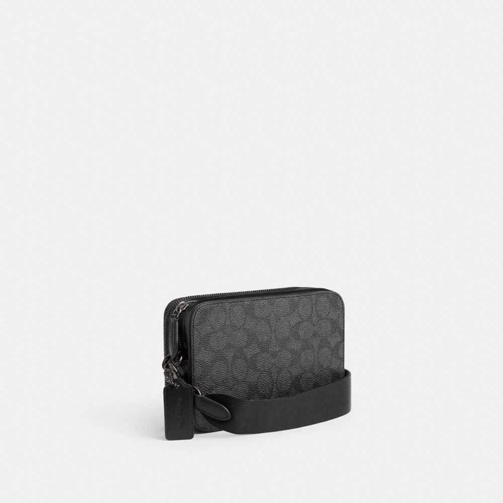 Coach Charter Crossbody 19 In Signature Canvas With  Graphic In Charcoal Multi
