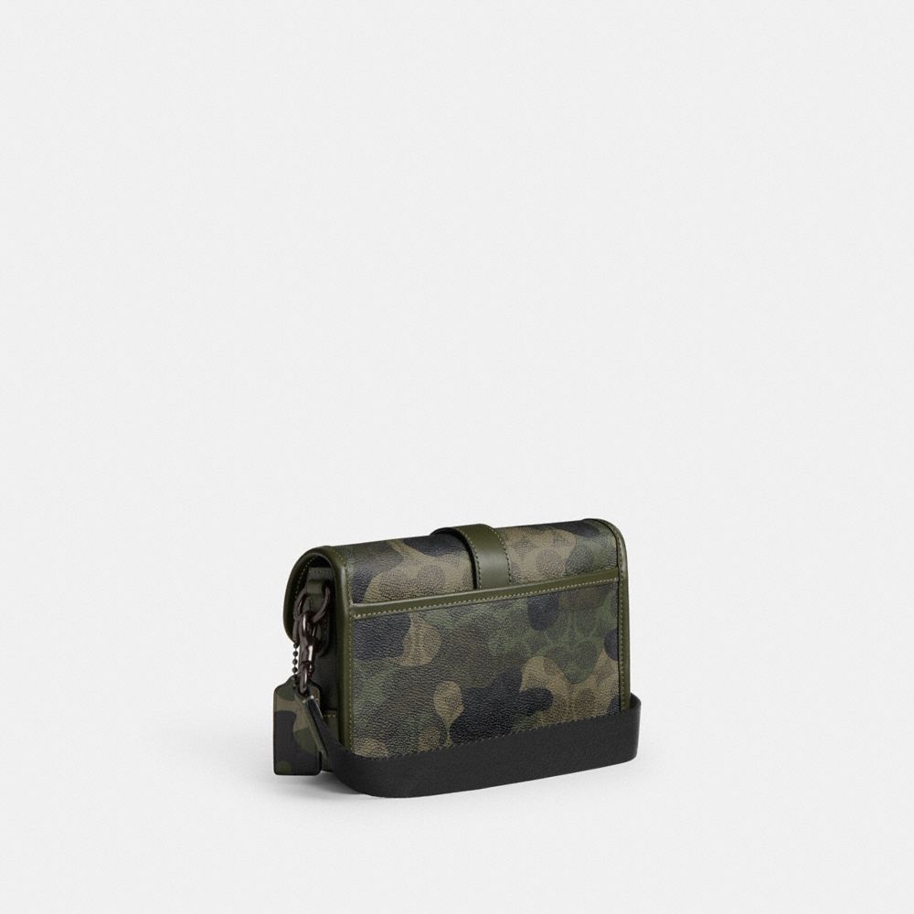 Coach League Crossbody Bag 19 In Signature Camo Print In Green/black