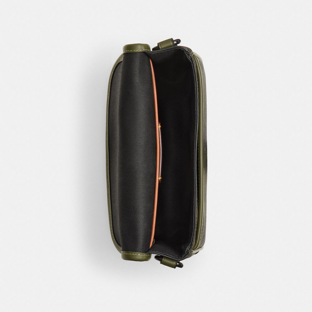 Coach League Crossbody Bag 19 In Signature Camo Print In Green/black