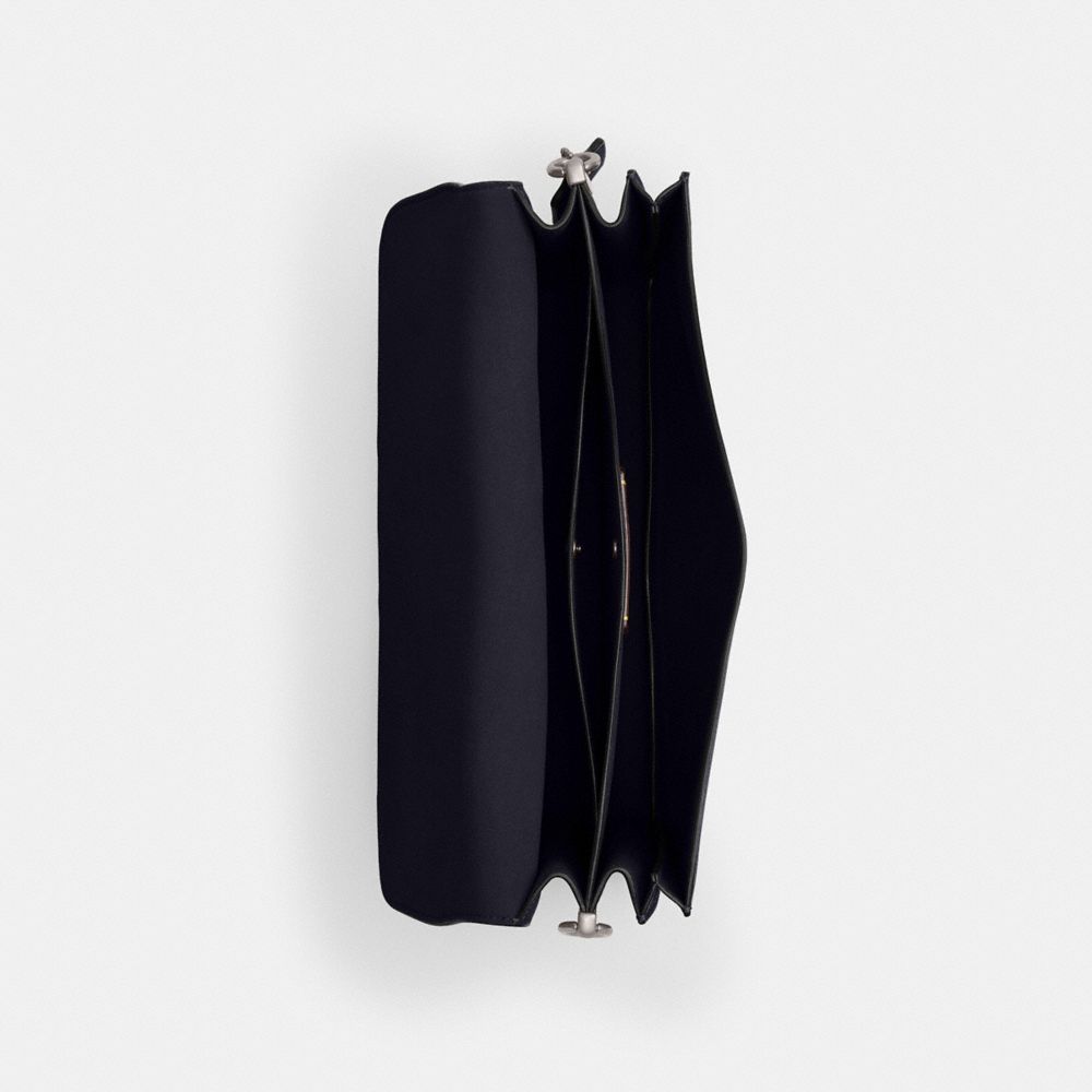 COACH®,ACHETEZ LE SAC À PORTÉ-ÉPAULE À CHAÎNE TABBY 35 DÈS MAINTENANT,Argent/Bleu marine minuit,Inside View,Top View