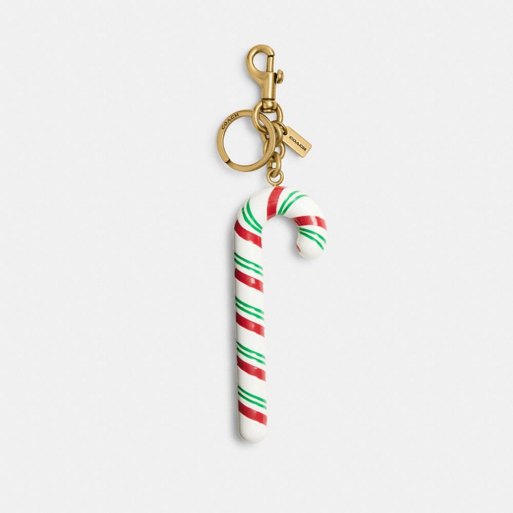 COACH®,Candy Cane Bag Charm,,Front View image number 0