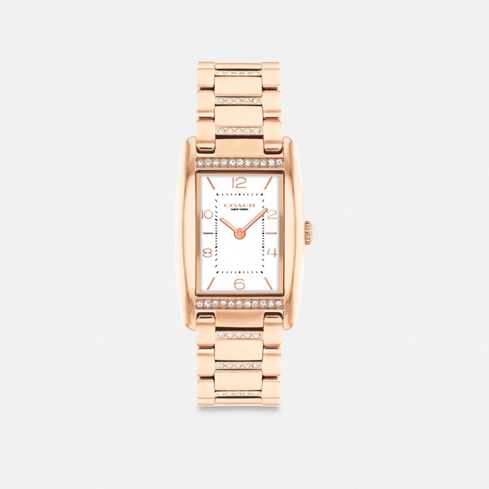 Coach Reese Watch, 24mm X 35mm In Rose Gold