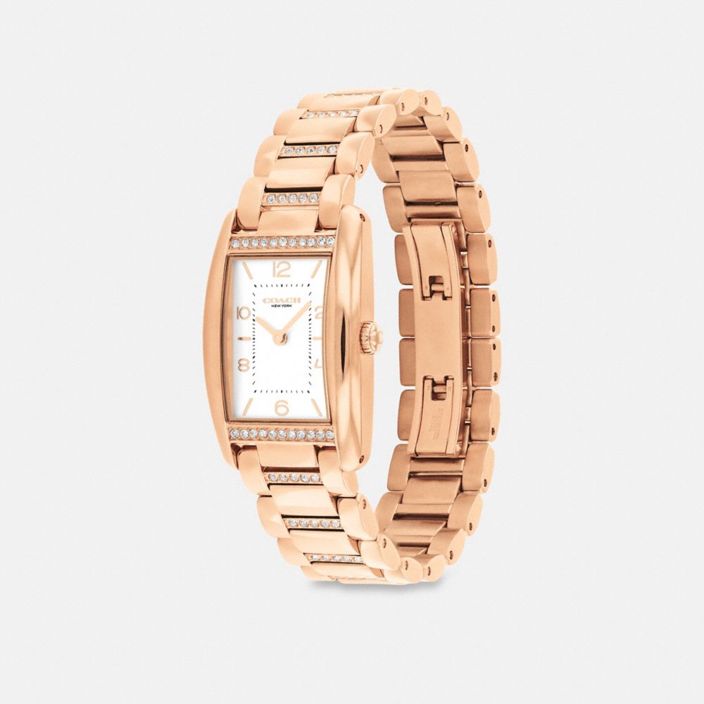 Coach Reese Watch, 24mm X 35mm In Rose Gold