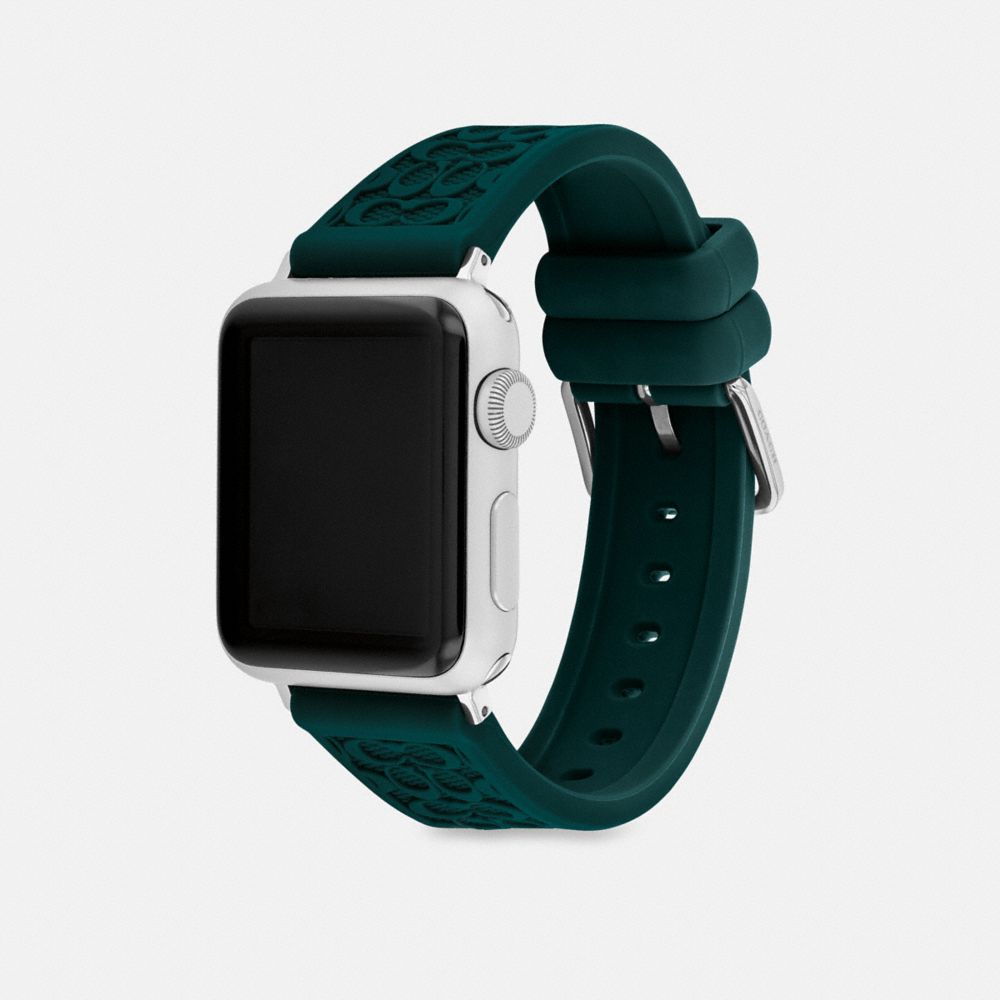 COACH®,BRACELET APPLE WATCH®, 38 MM, 40 MM ET 41 MM,Vert,Angle View