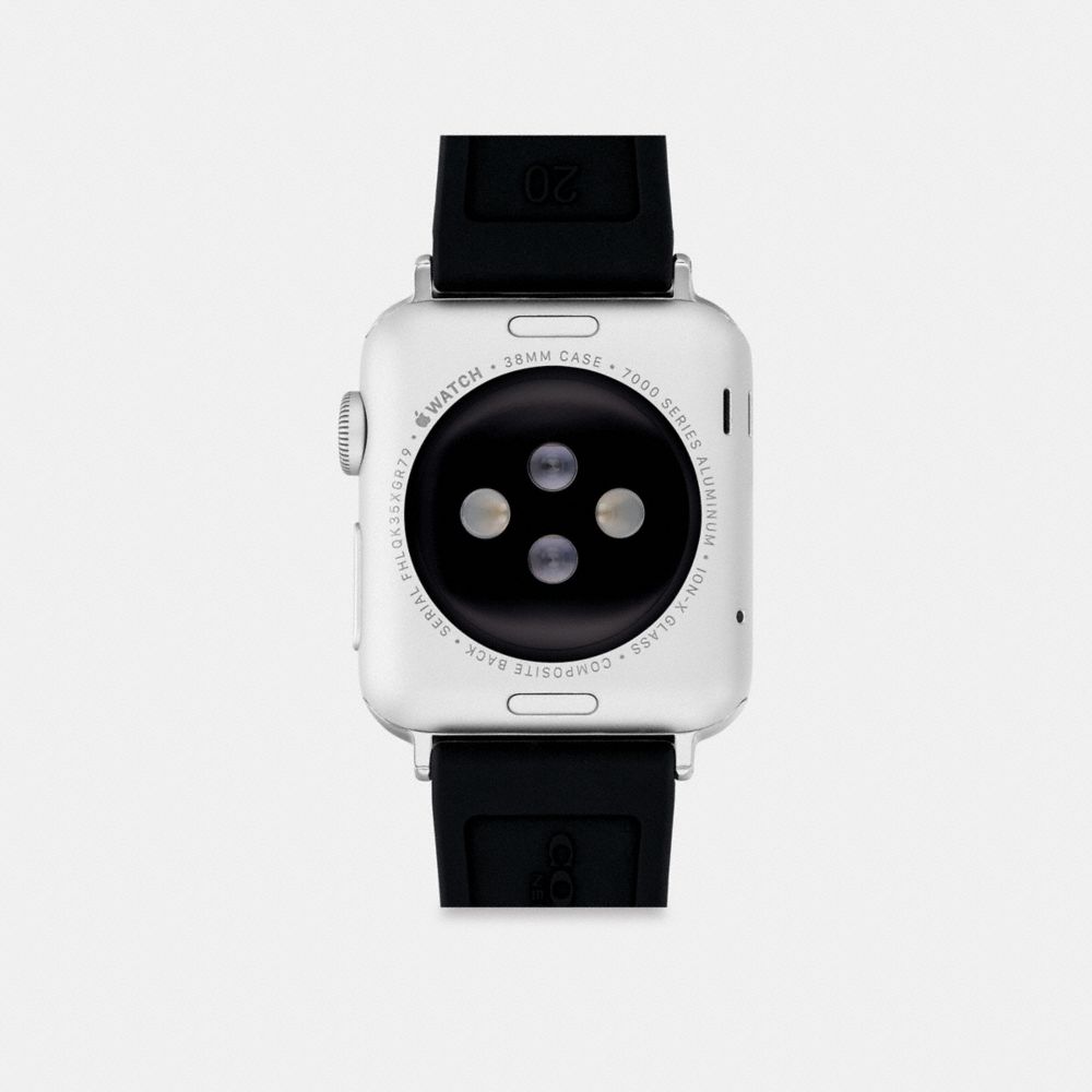 Shop Coach Apple Watch® Strap, 38mm, 40mm And 41mm In Black Floral