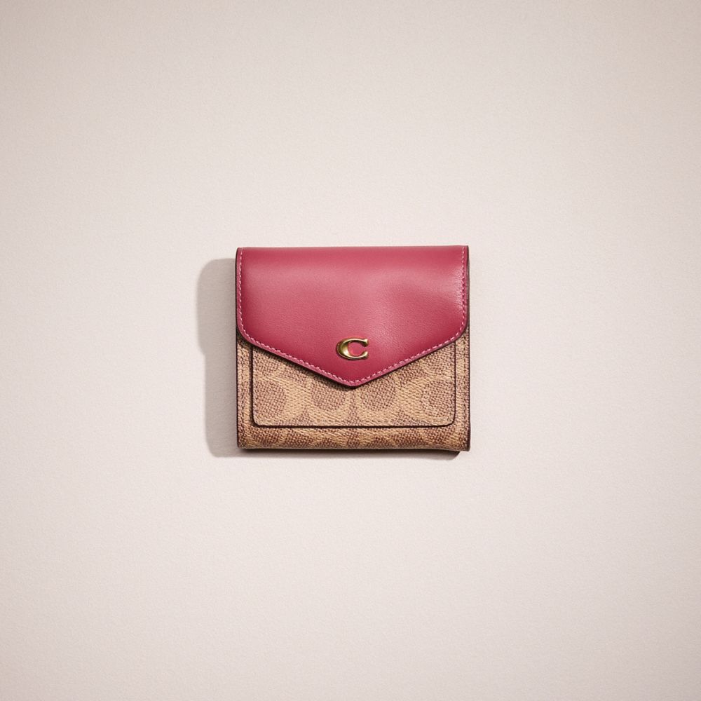 COACH RESTORED WYN SMALL WALLET IN COLORBLOCK SIGNATURE CANVAS 