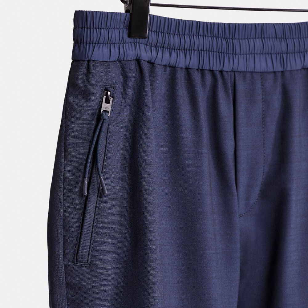 COACH®,Restored Pleated Pants,Trouser,Jogger,Straight,Lined,Casual,Navy,Scale View