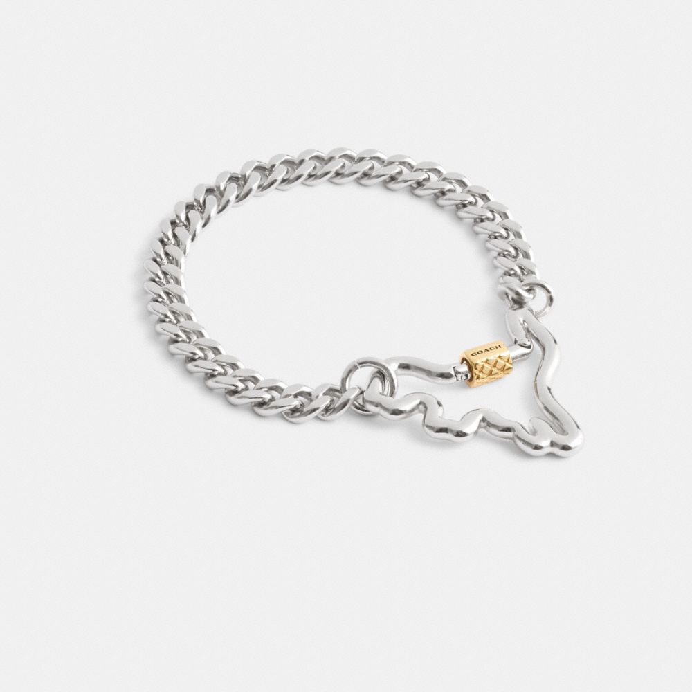 COACH CARABINER REXY CURB CHAIN BRACELET 