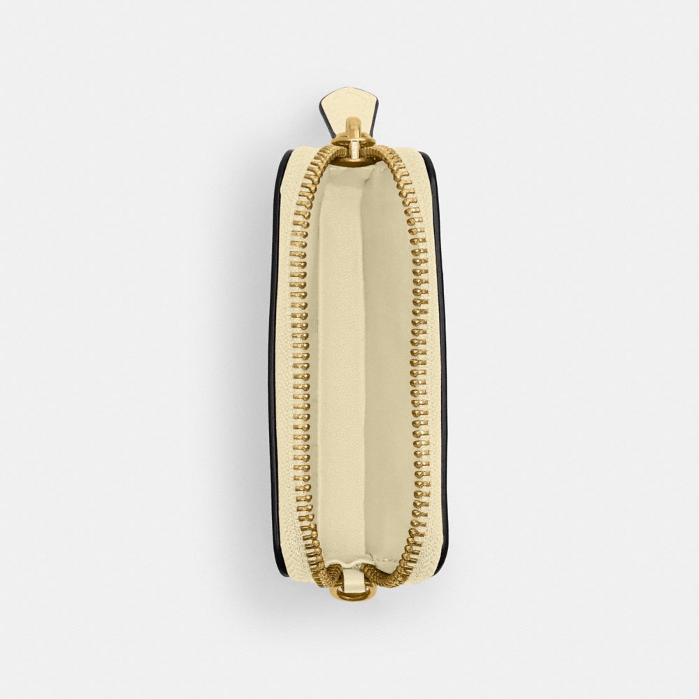 Coach Essential Chain Card Case In Brass/moonlight