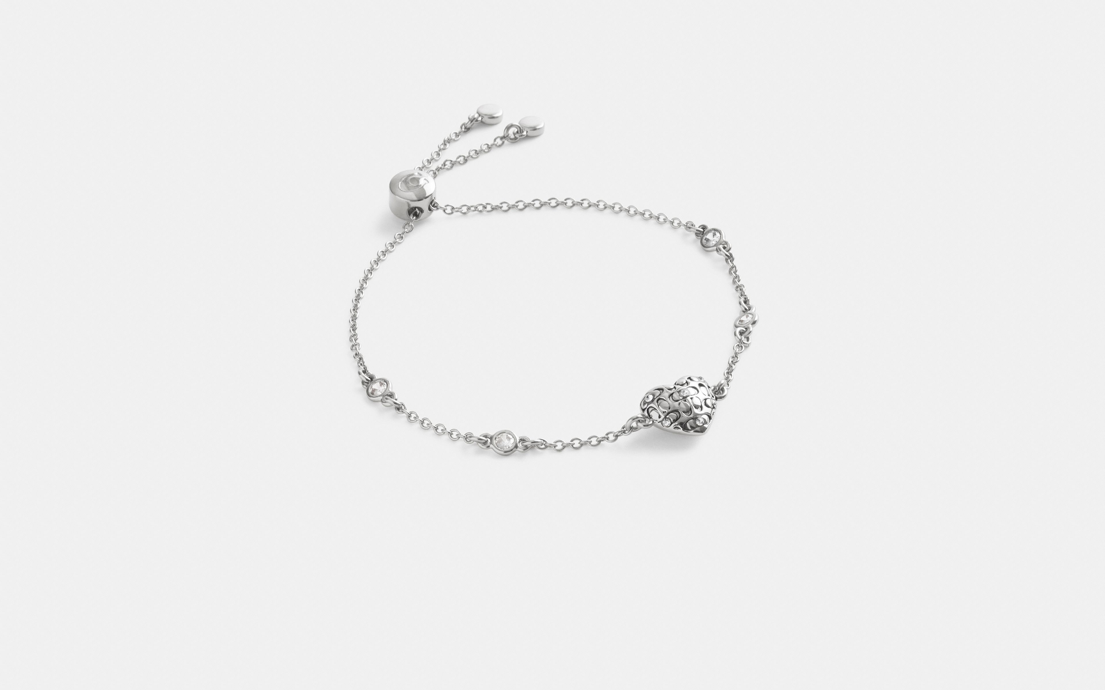 Quilted Signature Heart Slider Bracelet