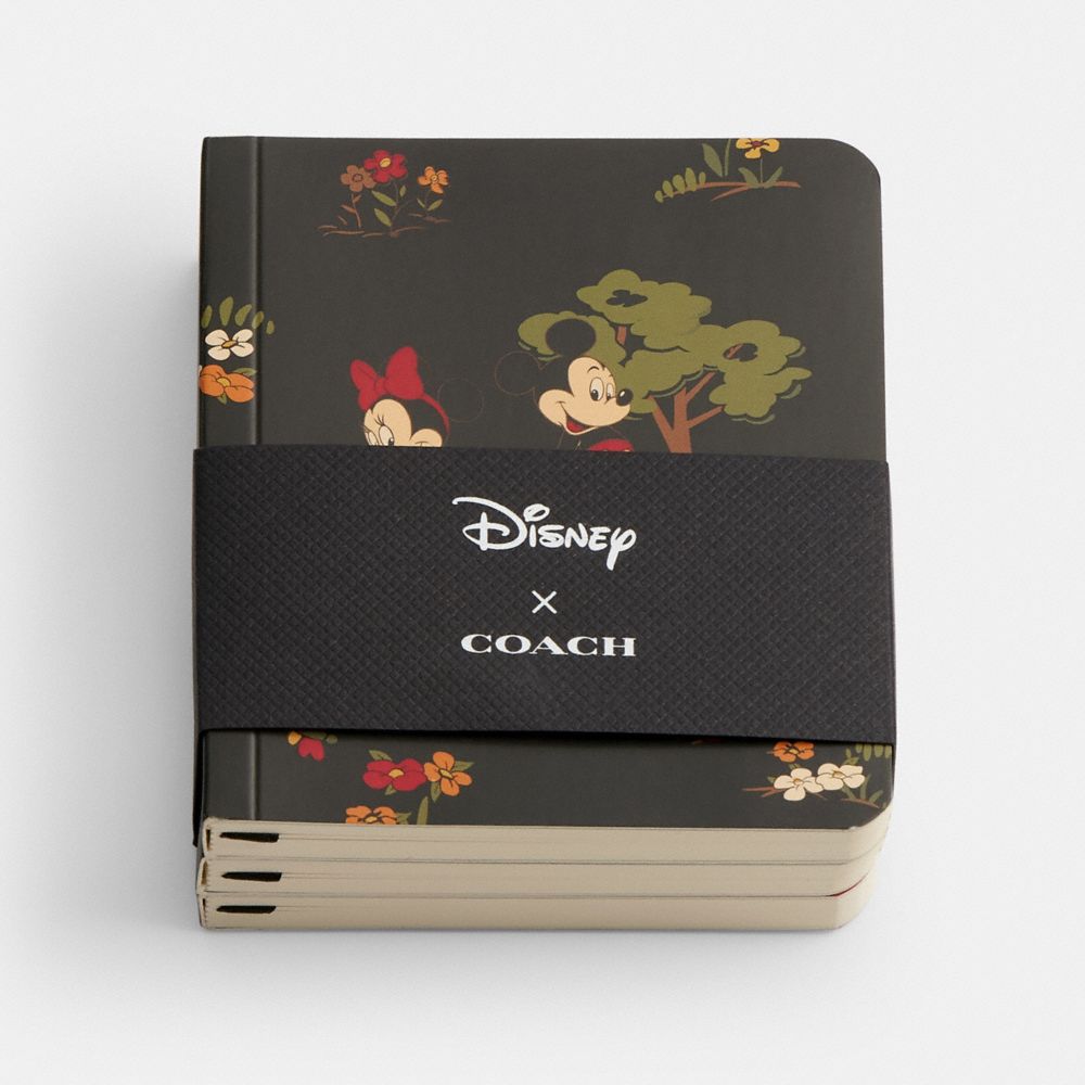 COACH®,Disney X Coach Mini Notebook Set With Mickey Mouse And Friends,,Inside View,Top View