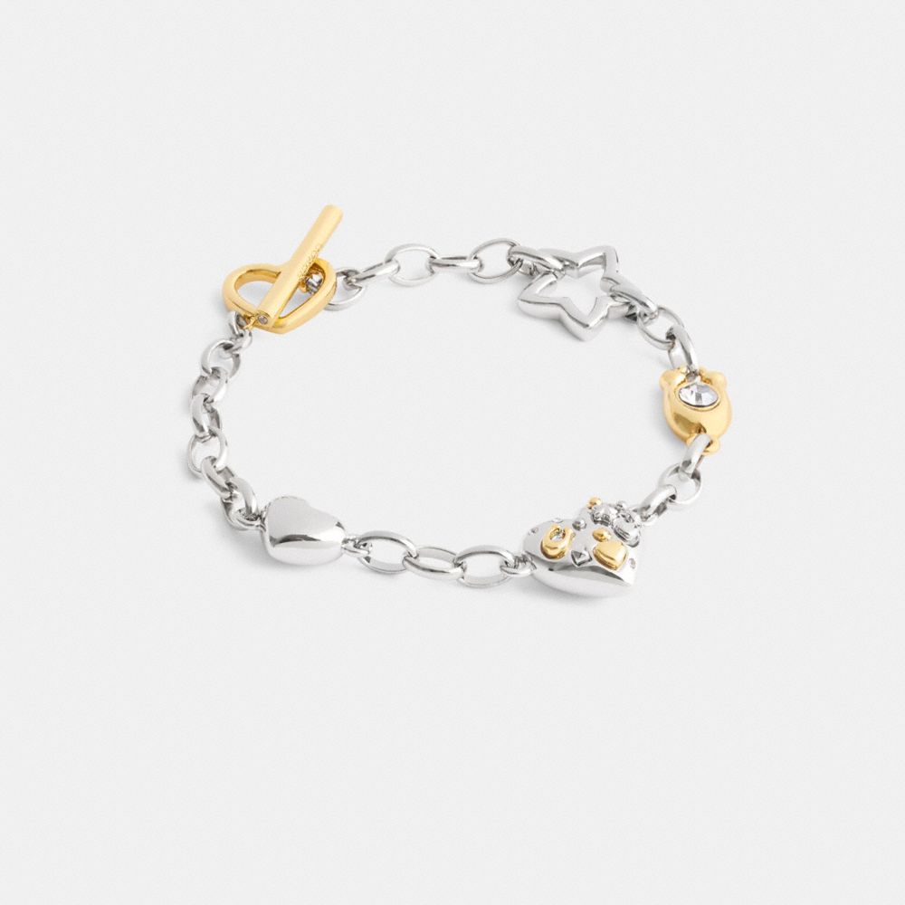 COACH®,Hearts And Stars Linear Bracelet,,Front View